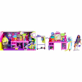 Mattel Barbie Extra Šatník s panenkou herní set [GYJ70]